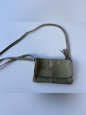 Latico Leathers Small Leather Flap Crossbody Bag – Sage Green